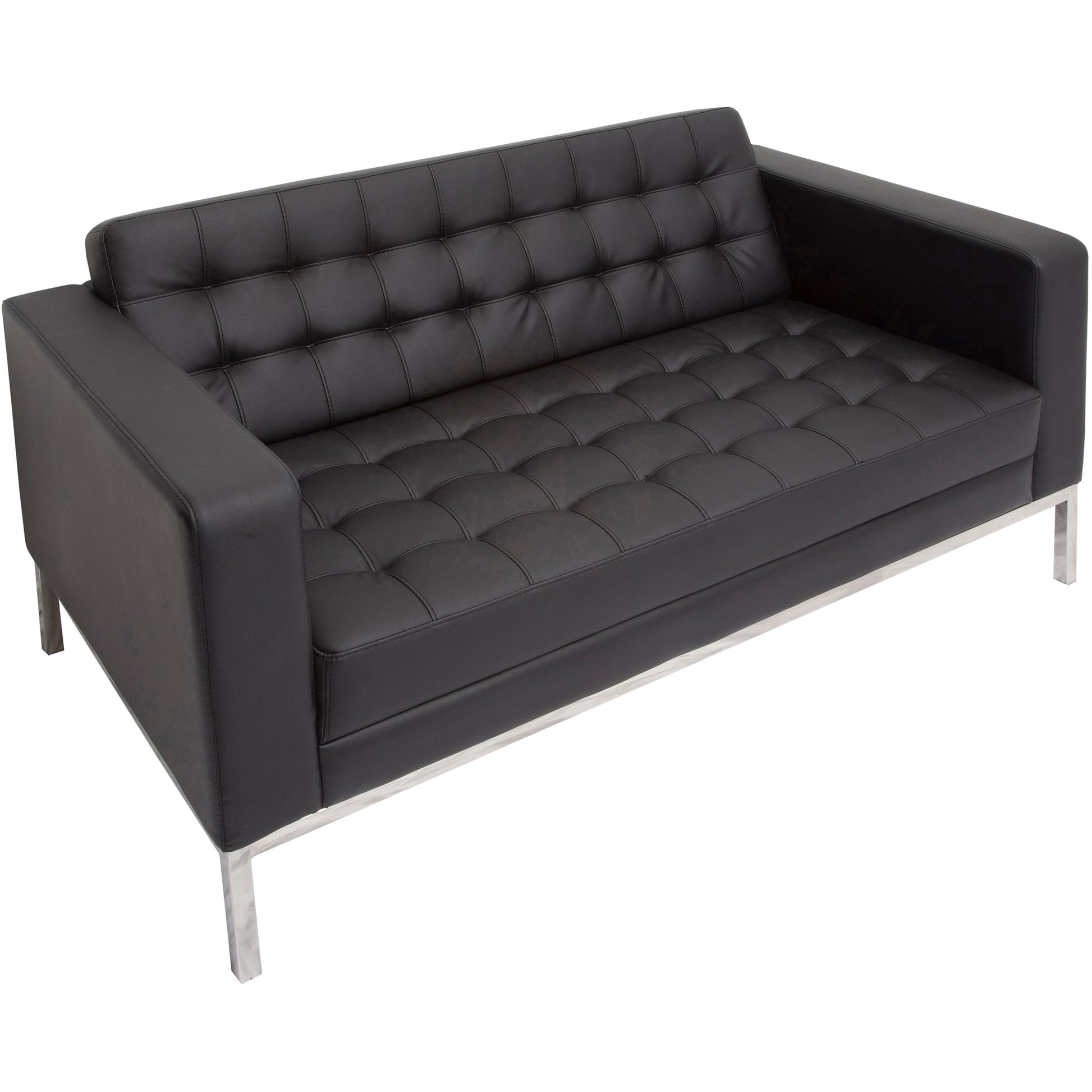 Rapid Venus 2 Seater Reception Lounger Black Pu_1014224_VENUS2