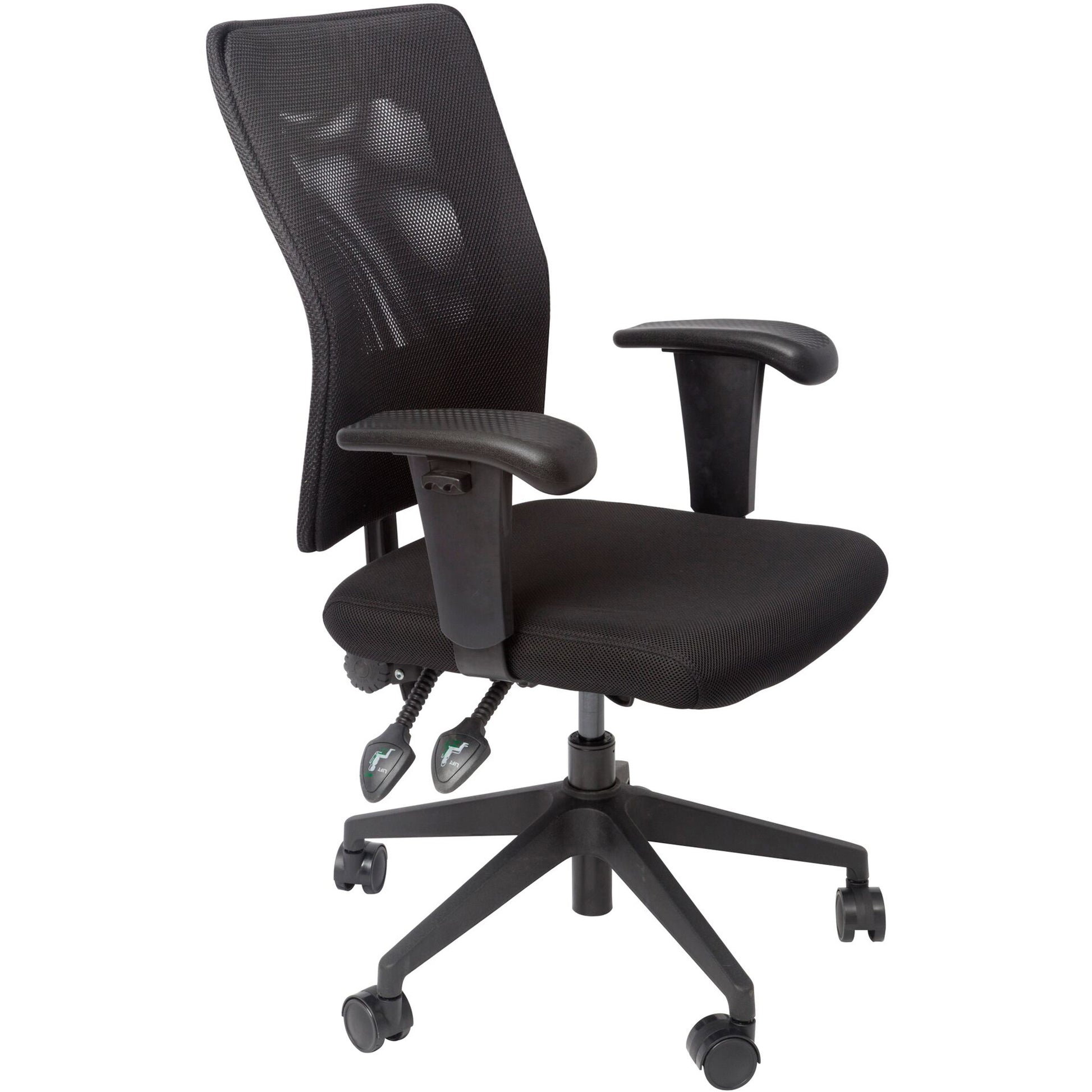 Rapid Chair Am100 Operator Mesh Medium Back Full Ergonomic Adj Arms Black S_1014295_AM100 BK