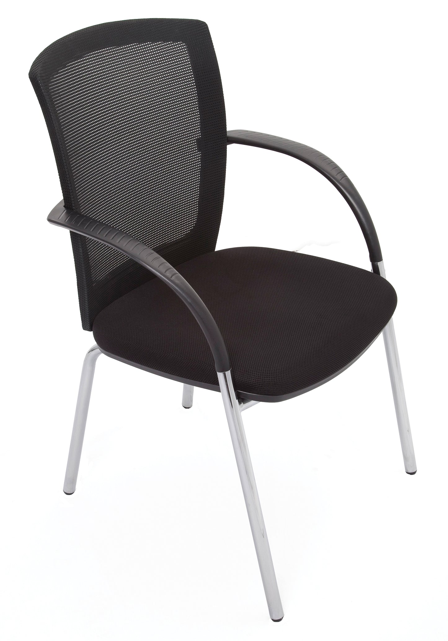 Rapid Wmvbk Mesh Visitor Chair Chrome Legs Black_1014296_WMV BK