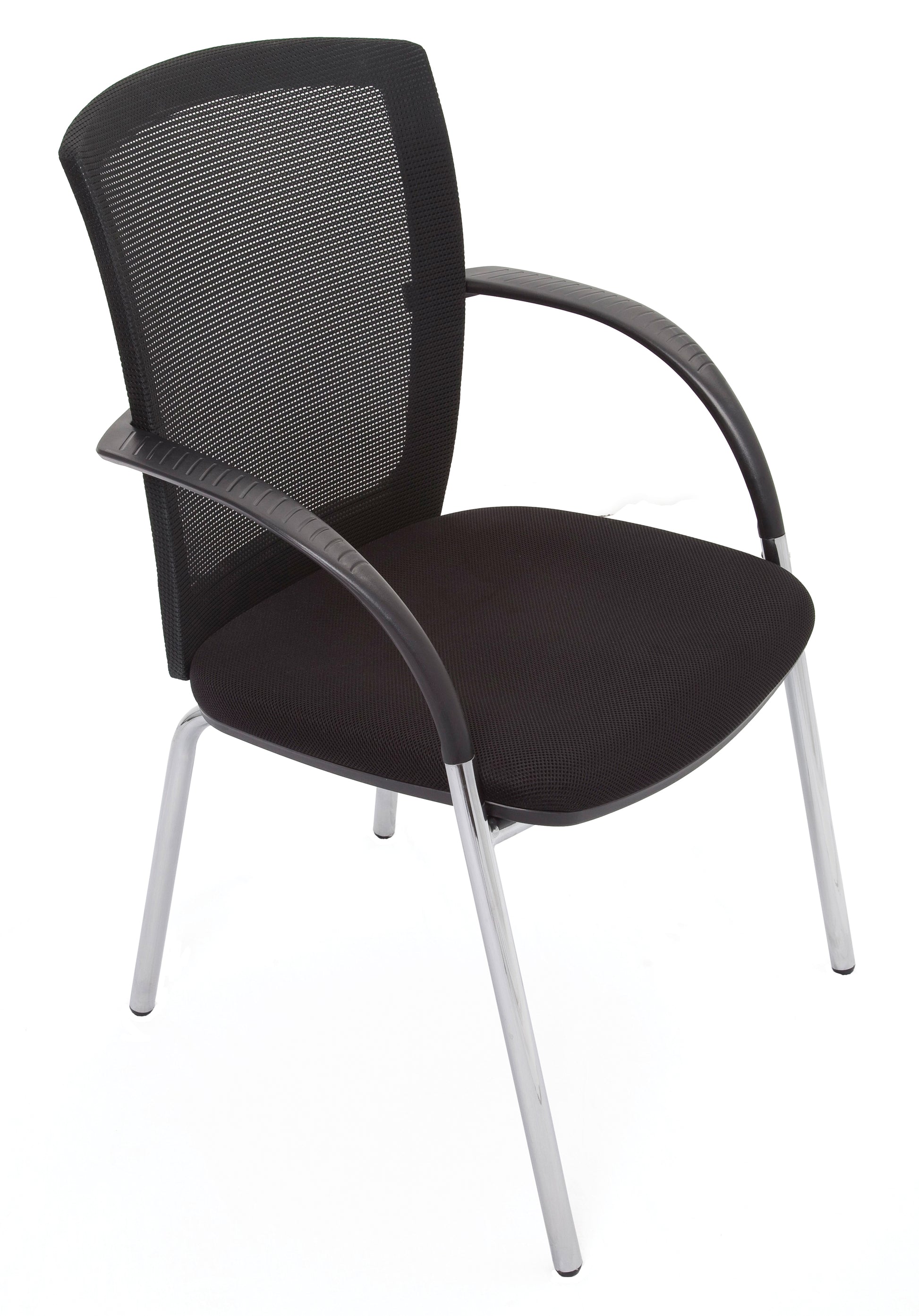 Rapid Wmvbk Mesh Visitor Chair Chrome Legs Black_1014296_WMV BK