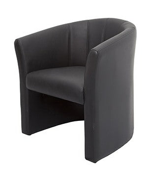 Rapid Space Tub Reception Chair Single Seater Black Pu_1014764_SP EXEC TUB BL