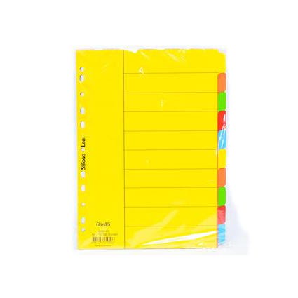 Bantex Dividers Manilla 10 Tab A4 Strong Bright 1017493 44881 NLA