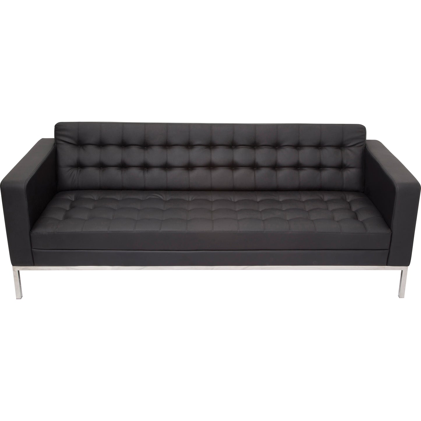 Rapid Venus 3 Seater Reception Lounger Black Pu Black_1019746_VENUS3