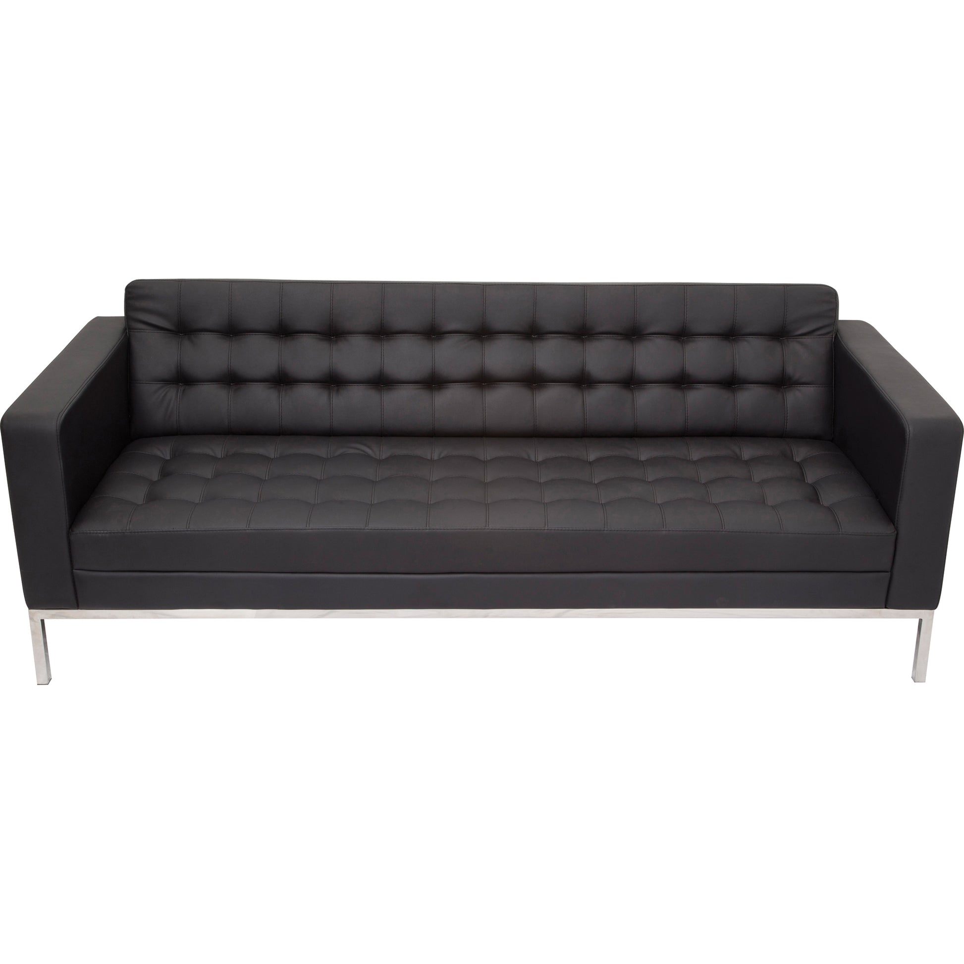 Rapid Venus 3 Seater Reception Lounger Black Pu Black_1019746_VENUS3