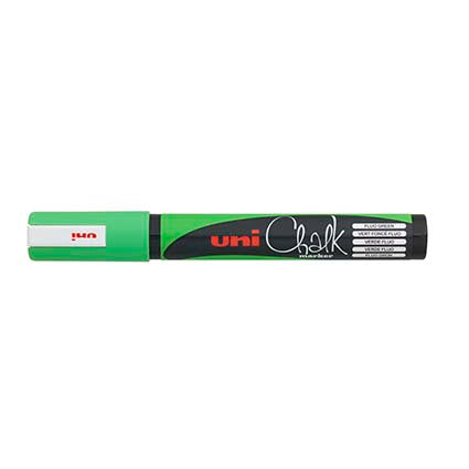 Marker Liquid Chalk Uniball PWE5 Bullet Point 2.5mm Fluoro Green_1020764_PWE5M-FLGN