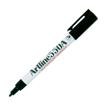 Artline 550A Whiteboard Marker Bullet Point 1.2mm Box 12 Black 1020888 155001A