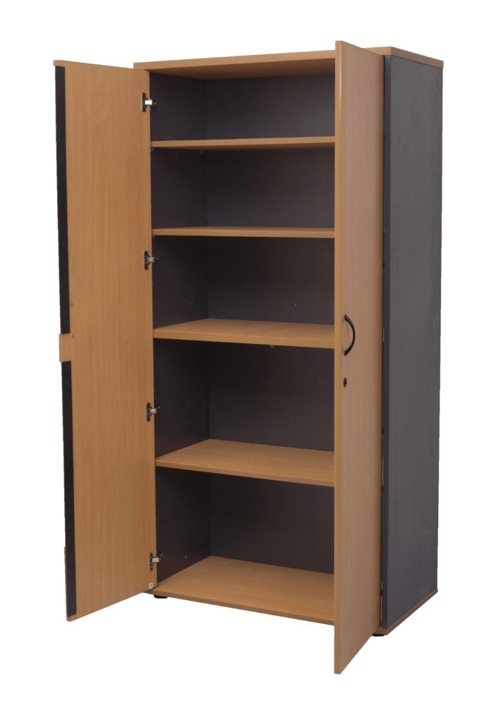 Rapid Stationery Cupboard 1800X900X450 Beech/Ironstone_1025831_CSC2FD B/I