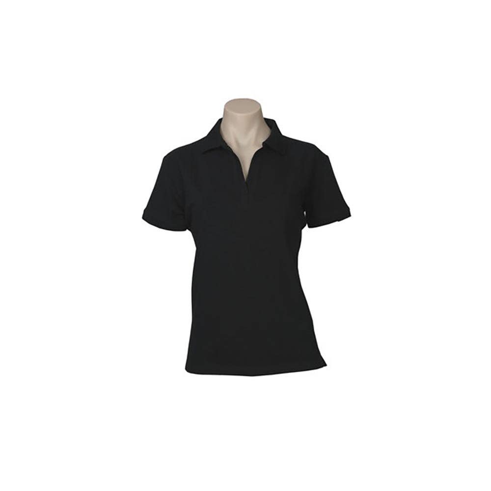 Shirt Polo Womens S/S Cotton Elastane Oceana Black 14 Biz_102704_P9025-BLK-14