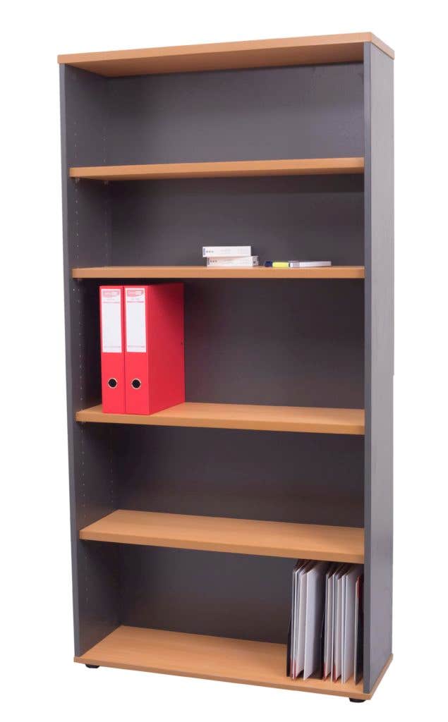 Rapid Bookcase 1800X900X315 Beech/Ironstone 1027069 CBC18 B/I