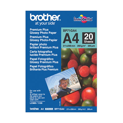 Brother Bp71Ga4 Photo Paper A4 Genuine Glossy_1027251_BP-71GA4