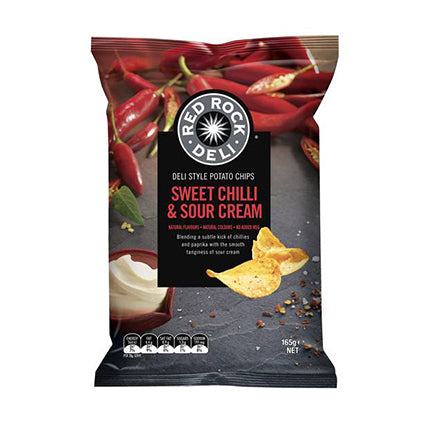 Red Rock Deli Sweet Chilli And Sour Cream Potato Chips 165G Carton 12_1028294_024025