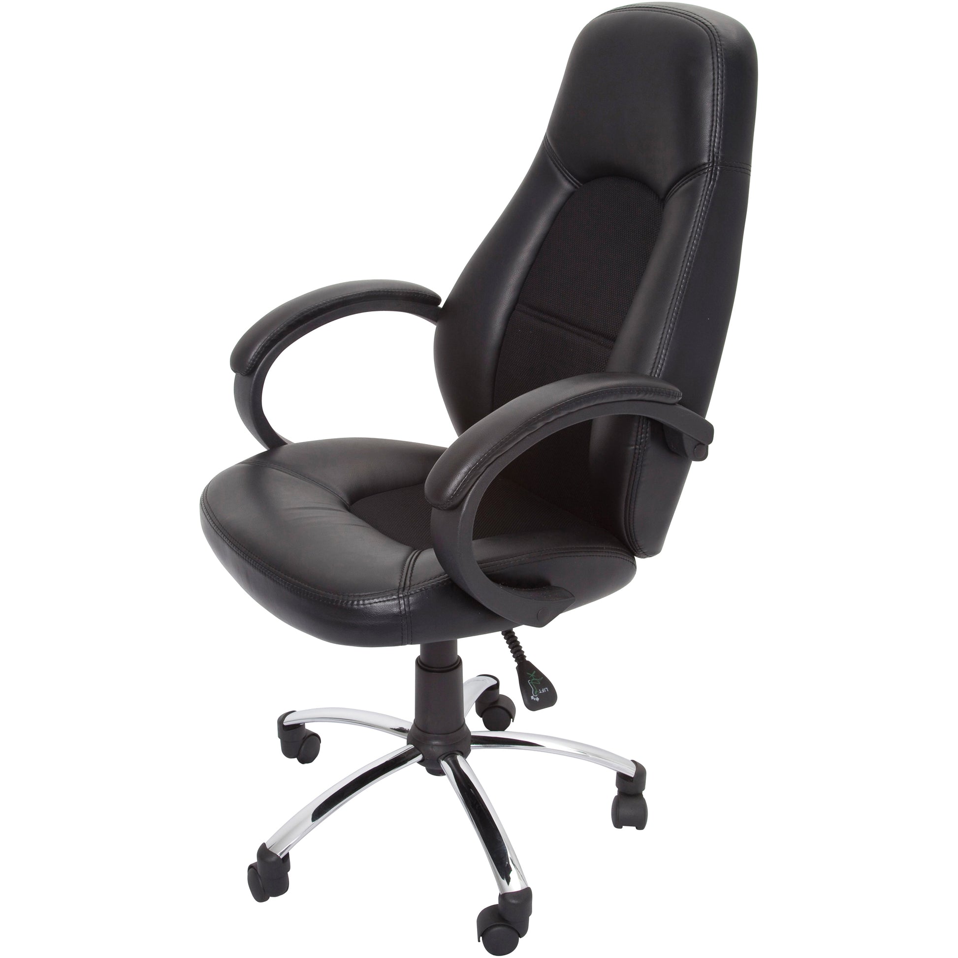 Rapid Cl410 Executive High Back Chair With Arms Pu Fabric Inlay_1029578_CL410