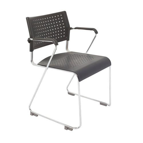 Rapid Wimbledon Training Chair Stackable + Linkable Poly Seat With Arms_1032711_WIMBLEDON WITH ARMS