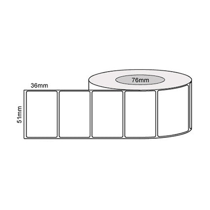 Zebra Direct Thermal Perforated Labels 51X36Mm White (Pack 3000)_1034537_L11147