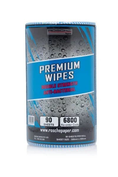 Rosche Premium Wipes Blue 90 Sheet Roll 6800 300X500mm 1036780 6800