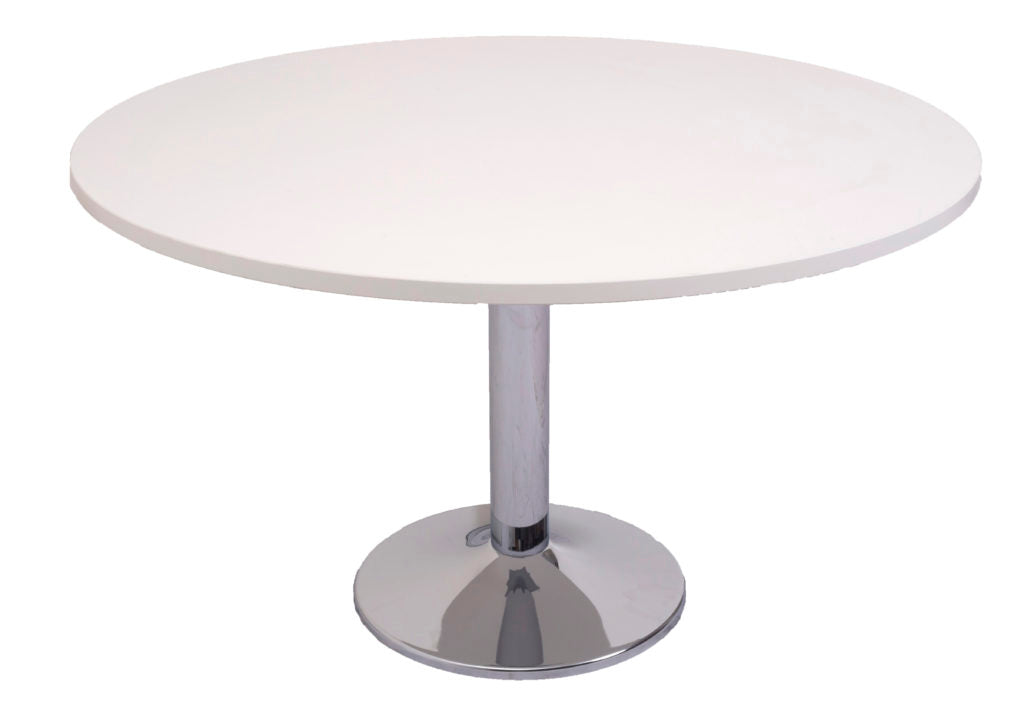 Rapid Table Round 900mm White Top Chrome Base_1037223_CBT9 NW/SS