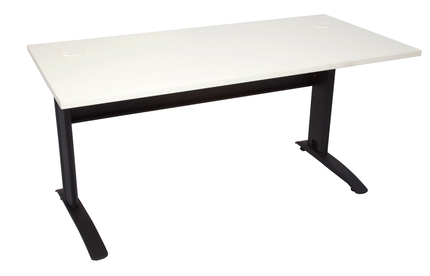 Rapid Span Desk 1200X700 Black Metal Legs With Modesty Panel White Top_1037699_RSD1277M BNW