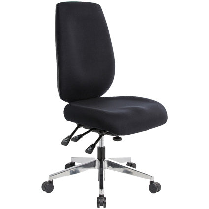 Ergomax Heavy Duty Chair Lge Seat 3 Lvr Seat Slide House Black Alloy Base_1038434_ERGMX001+OPSTSTSL