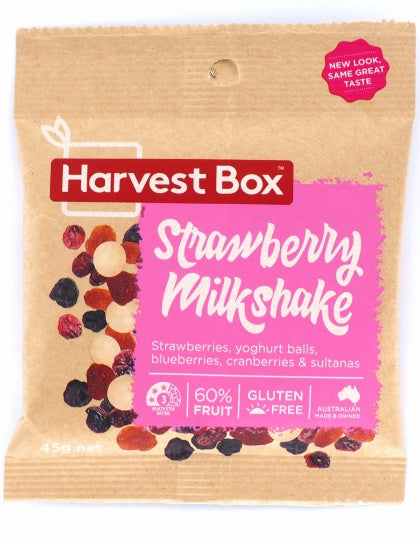 Harvest Box Snack Pack Strawberry Milkshake 45G Pack 10_1038545_STRAWBERRY MILKSHAKE