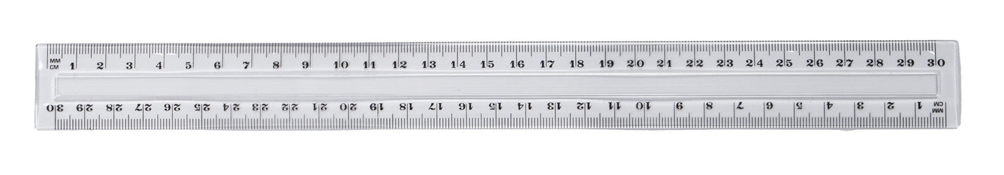 Deli Ruler Plastic 30cm Clear 1039293 20102