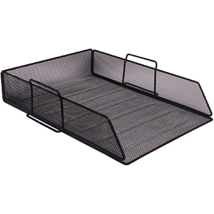 Italplast Document Tray Mesh 1 Tier Black_1039473_I 351