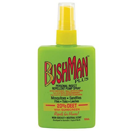 Bushman Repellent Insect Plus 100Ml Pump 20% Deet 1040142 BP0100P