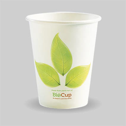 Biocup Paper Cup Leaf Design 8Oz 236Ml White 1000 1040725 BC-8