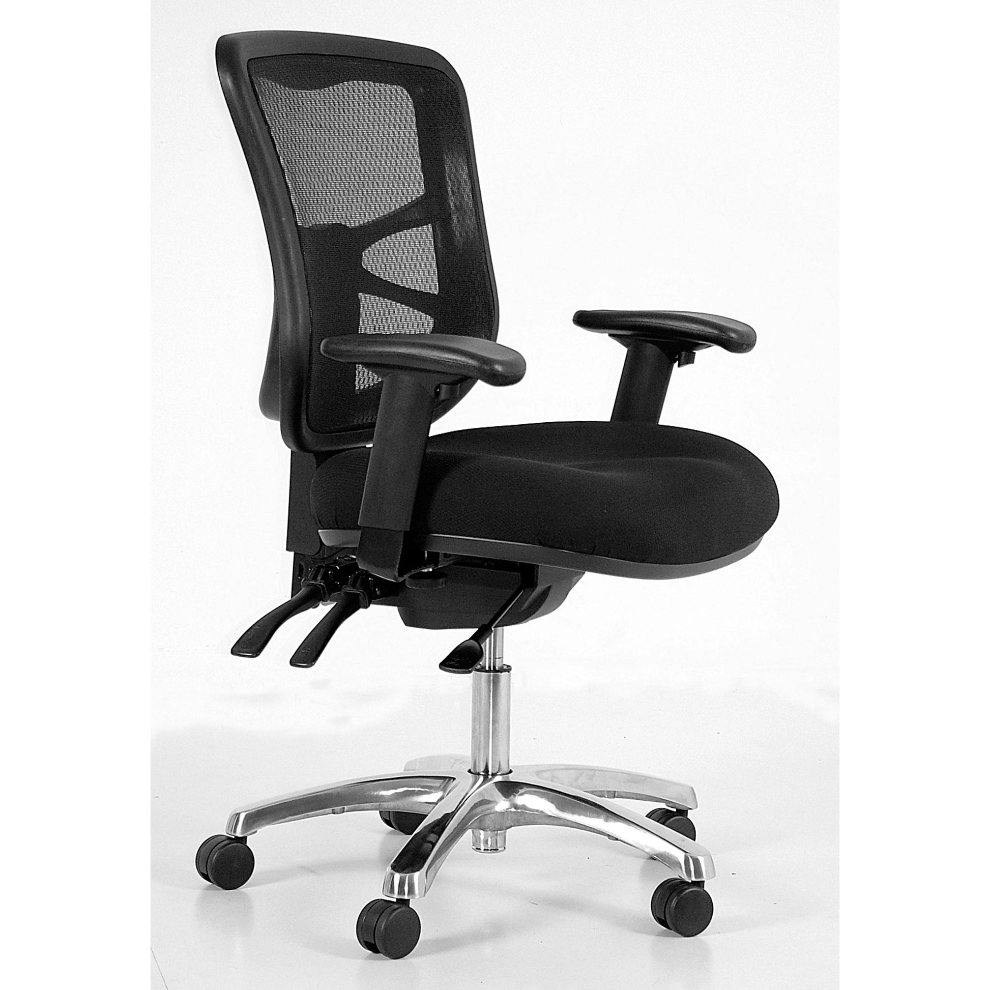 Buro Metro Chair Mesh Back Task With Arms Aluminium Base Seat Slide 1041408 202A-M3-SS