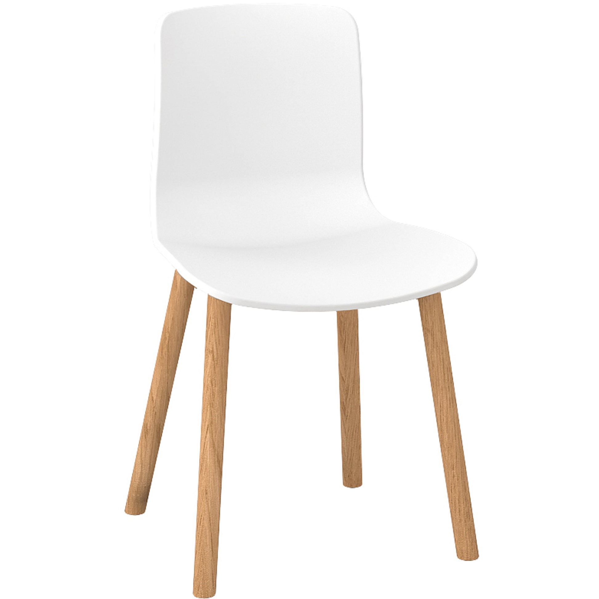 Acti Chair Beech Timber 4-leg Frame Poly Shell White_1041413_A4T-N12