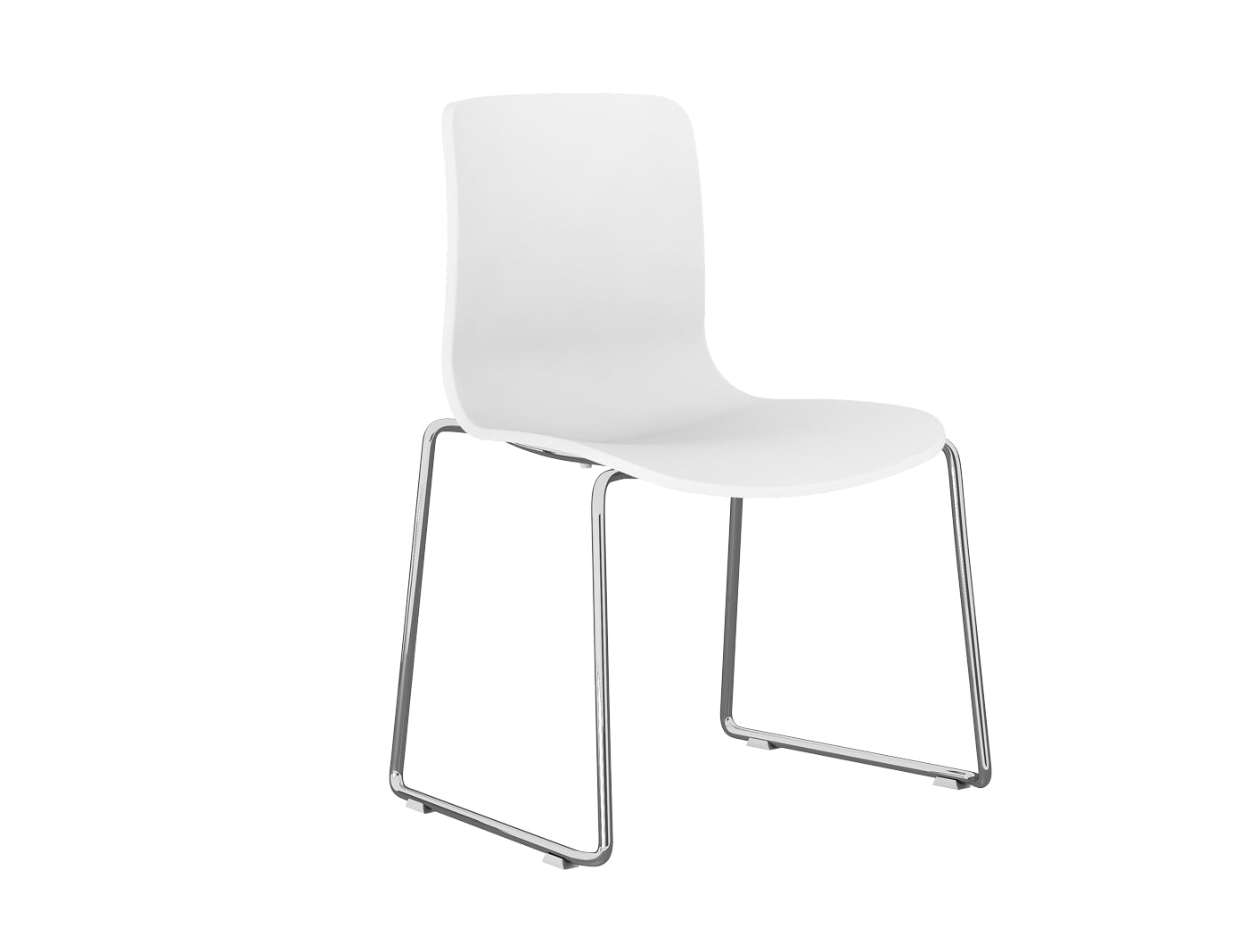 Acti 4S Side Chair With Sled Base White_1041414_ASC-N12