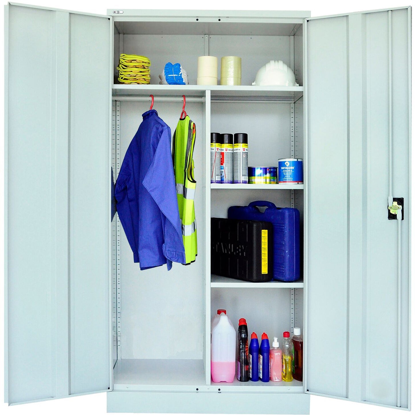 Rapid Wardrobe Metal 1830hx910wx450d Silver Grey_1041506_GWA18 SG