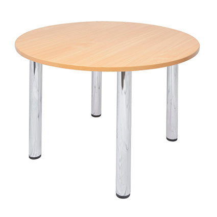 Rapid Table Round 900Mm With Chrome Legs Beech Top_1041514_CRT9 B