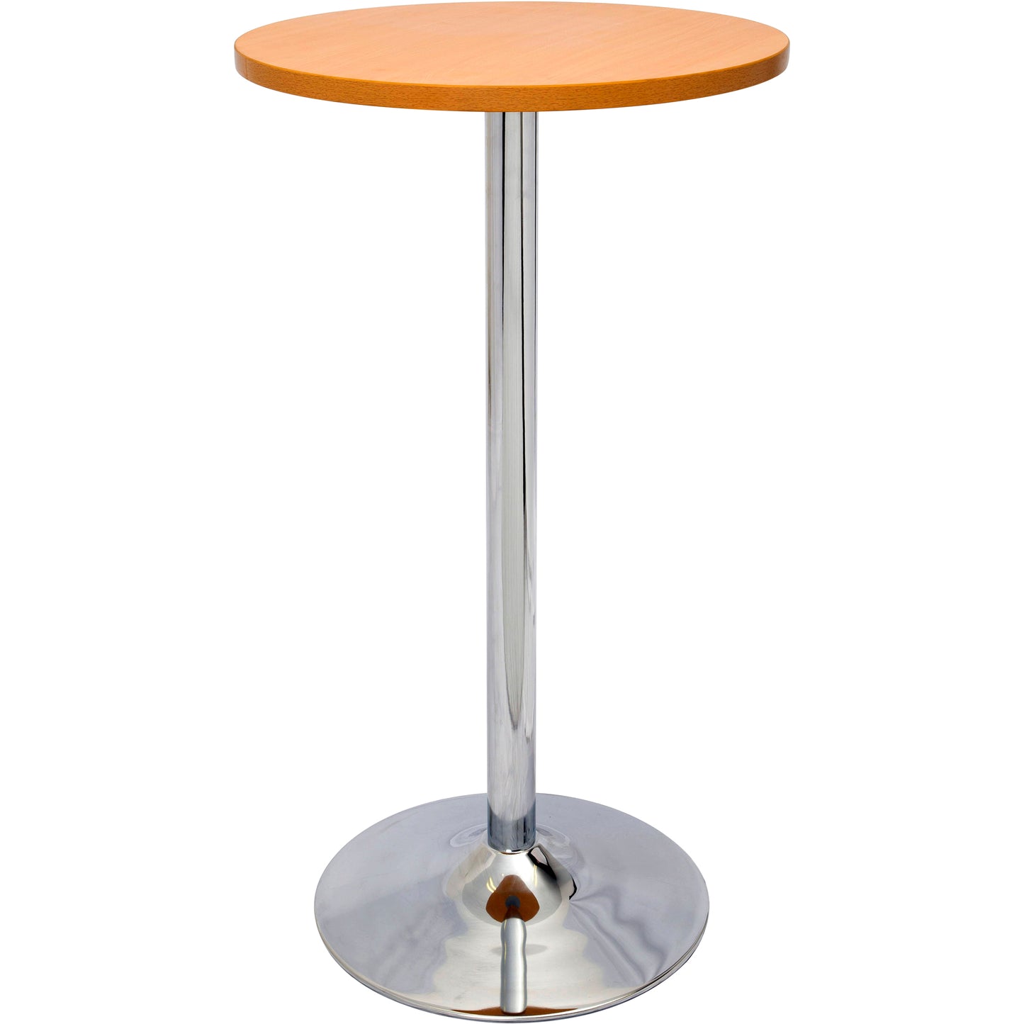 Rapid Dry Bar Table 600Mm Round Top 1075H Chrome Base Beech Top_1041516_CDBT6 B/SS