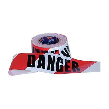 Prochoice Barricade Tape Danger 75mmx100M Red White 1042913 DT10075