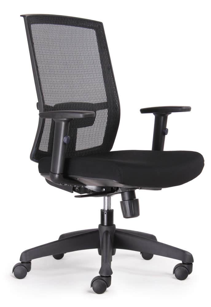 Kal Mesh High Back Task Chair With Adjustable Arms Synchron Mechanism 1043301 KAL TASK