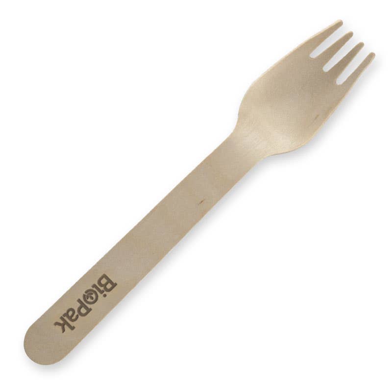 Biopak Wood Fork 16cm Box 1000 1044298 HY-16F