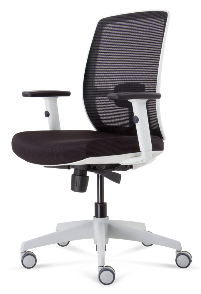 Rapid Luminous High Back Mesh Executive Chair Adjustable Arms White Frame/_1044416_LUMINOUS TASK