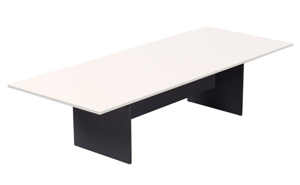 Rapid Boardroom Table 2400X1200X730Mm Top 25Mm White/Ironstone_1044591_CBT2412 NW/I