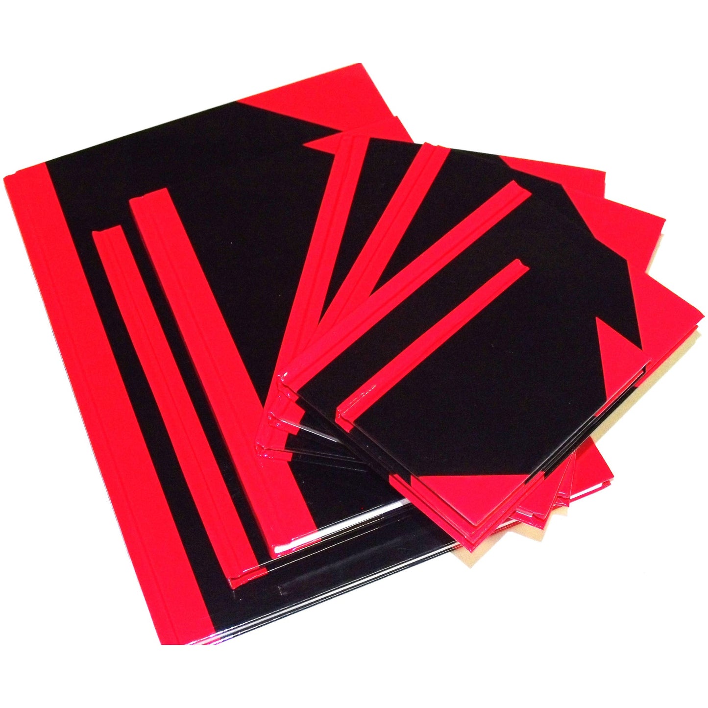 Cumberland Notebook Gloss Cover A6 100 Leaf Red + Black_1044793_43102