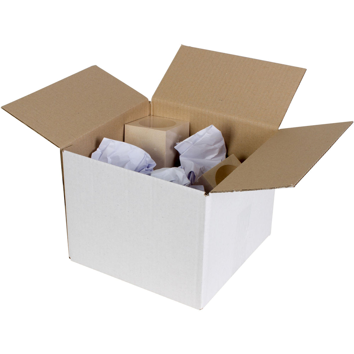 Cumberland Shipping Box Regular 300X300X300mm White Pack 25 1044824 7105A