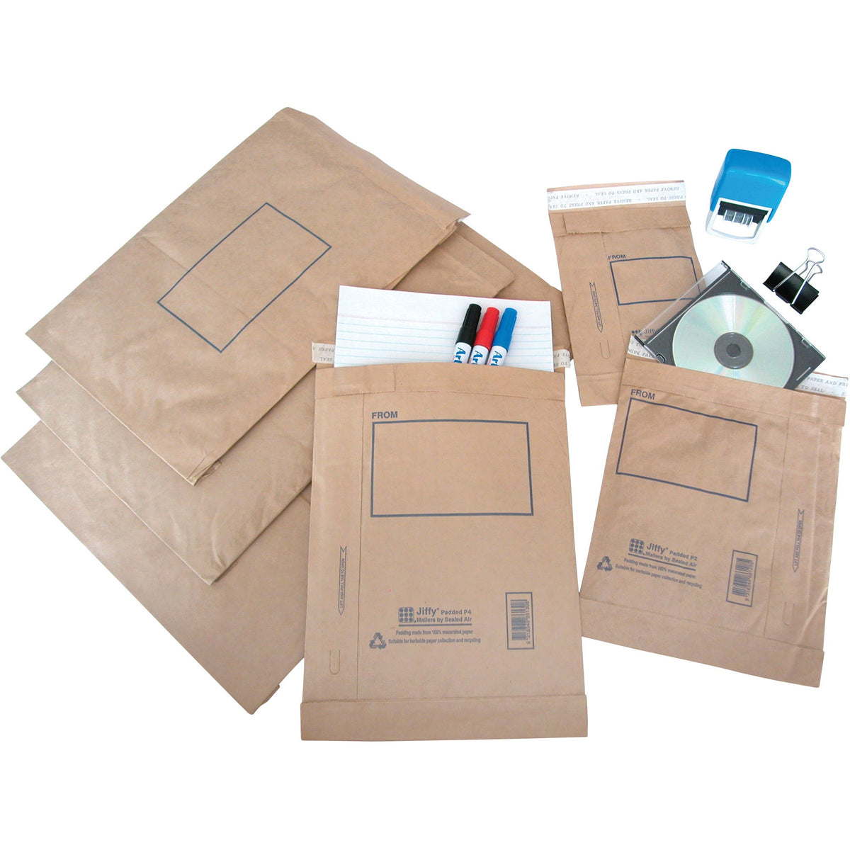 Jiffy Padded Mail Bags Size P6 300X405mm Brown 50 1044836 6043061