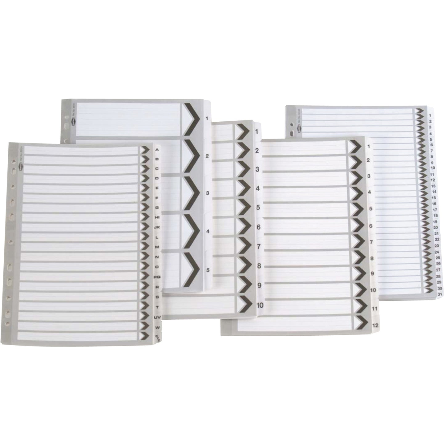 Marbig Dividers Manilla A4 1-5 Tab Reinforced Black And White_1045003_35111F