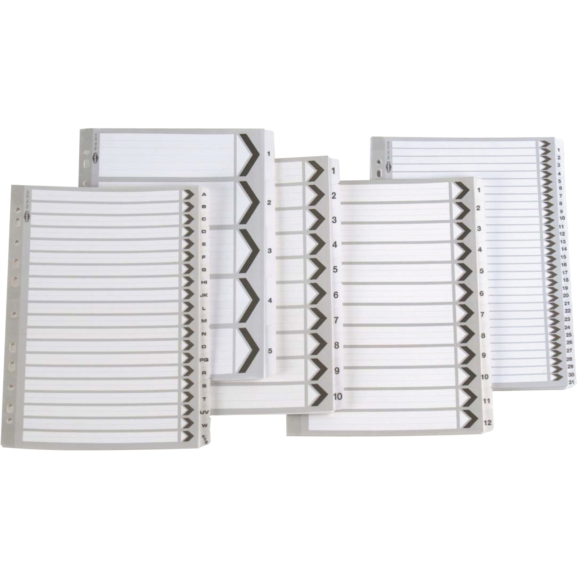 Marbig Dividers Manilla A4 1-5 Tab Reinforced Black And White_1045003_35111F