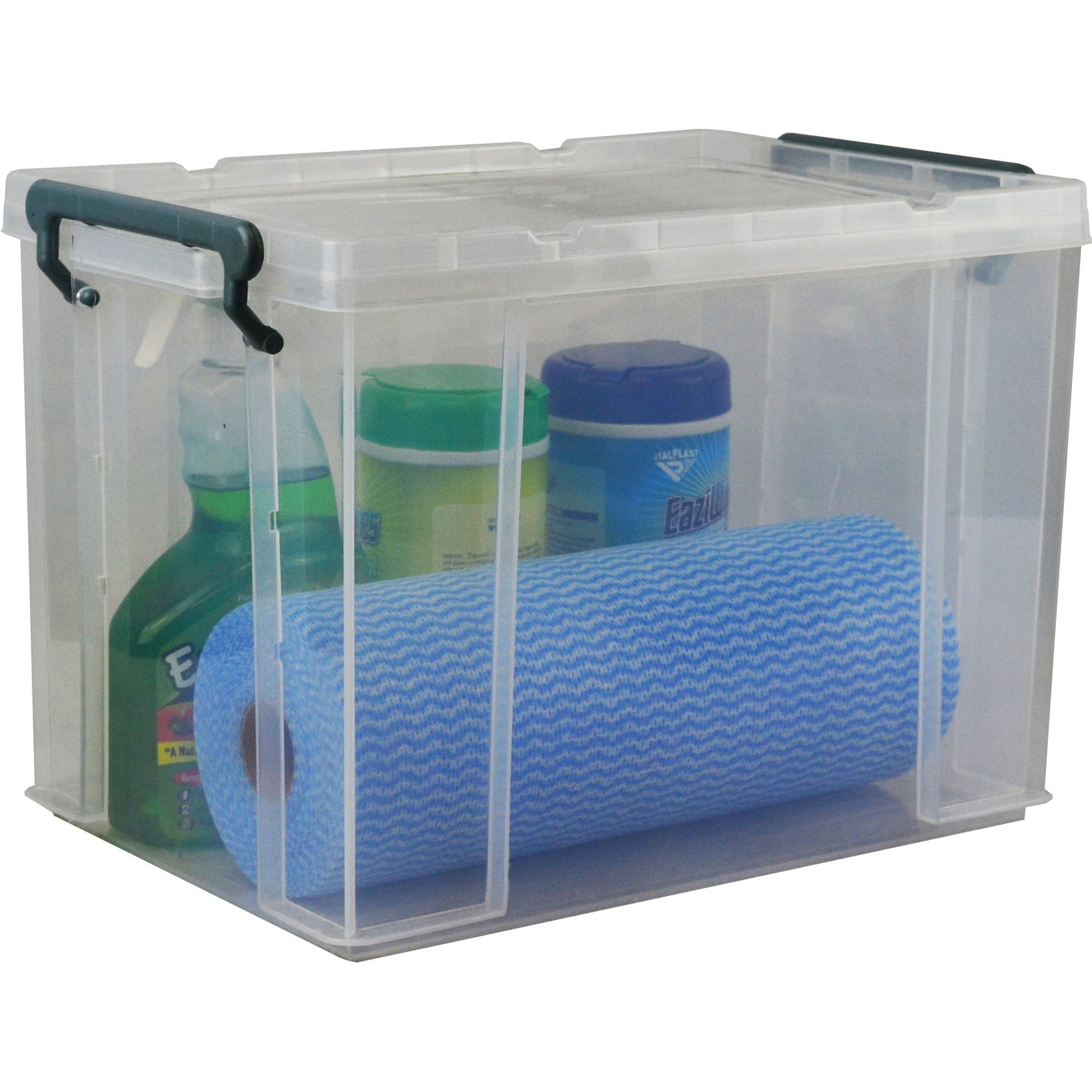 Italplast Stacka Storage Box With Lid 180Wx250Lx135Hmm Clear 5L 1045019 31864