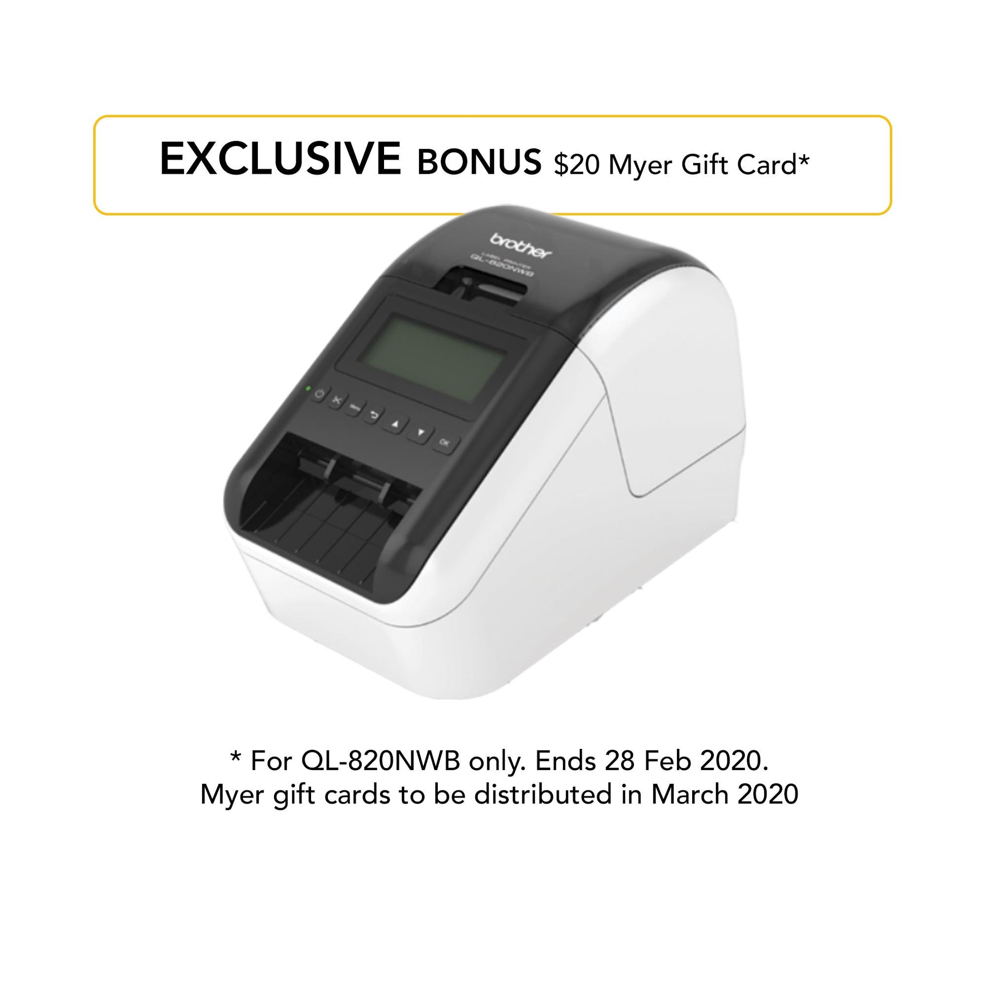 Brother Label Printer Ql-820Nwb 1045106 QL-820NWB