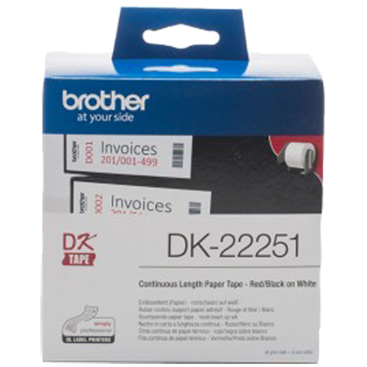Brother DK-22251 Paper Roll 62mm X 15.24M White 1045107 DK-22251