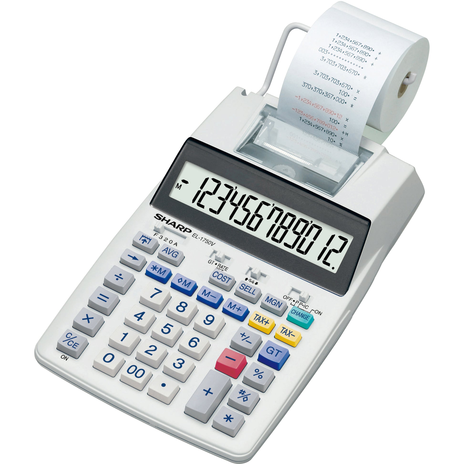 Sharp Calculator El-1750V Angled 12 Digit_1045179_EL1750V
