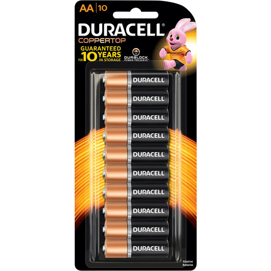 Duracell Battery Coppertop Alkaline AAA Pack 10 1045504 MN2400B10