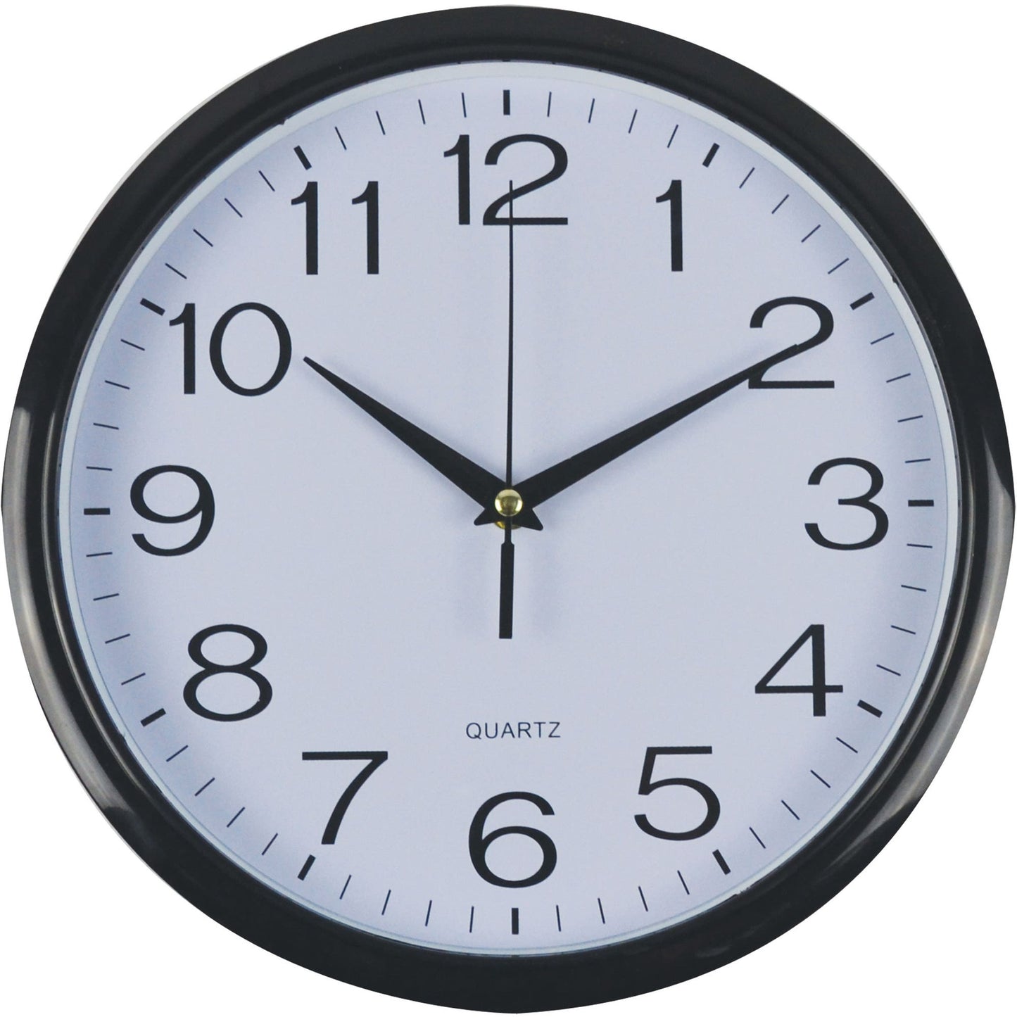 Italplast Wall Clock 30cm Black Trim White Face 1045515 17487