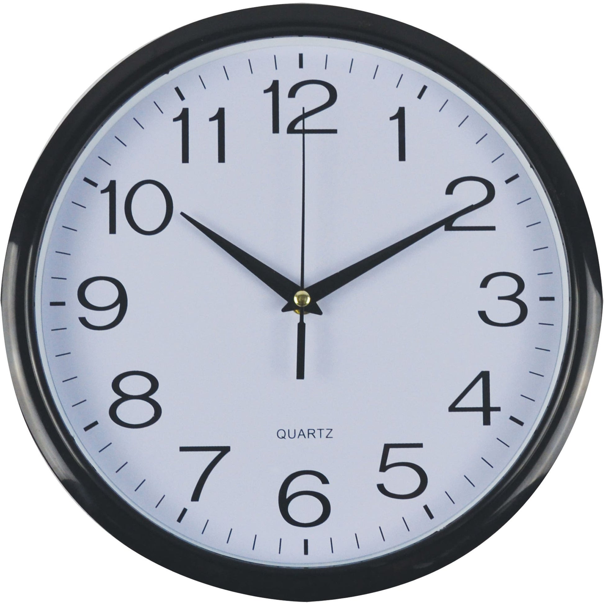 Italplast Wall Clock 30cm Black Trim White Face 1045515 17487